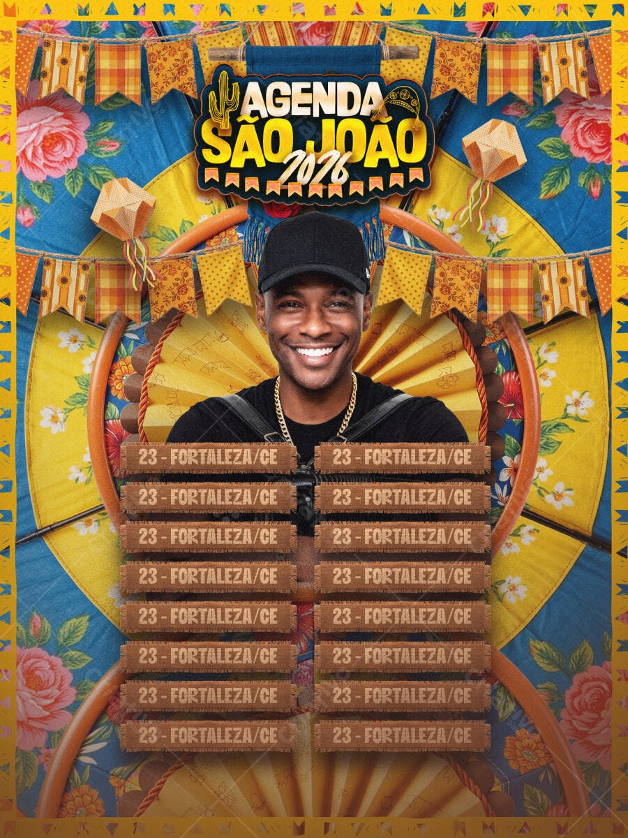 Agenda São João 2026 Festa Junina PSD Editável