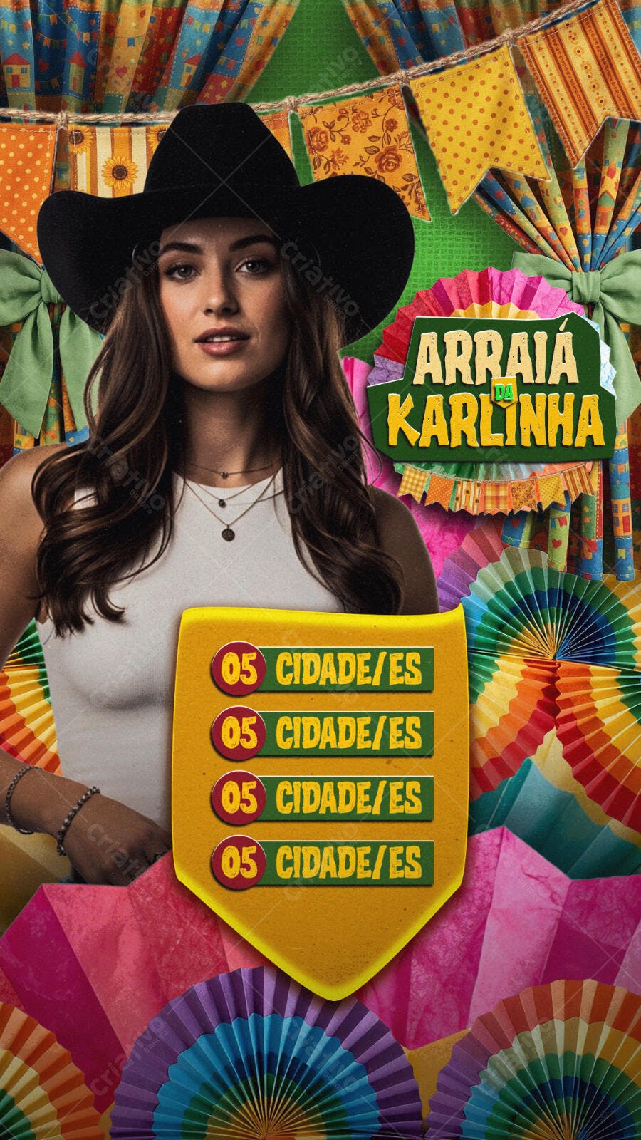 Story Instagram Arraial Festa Junina Junho PSD Editável