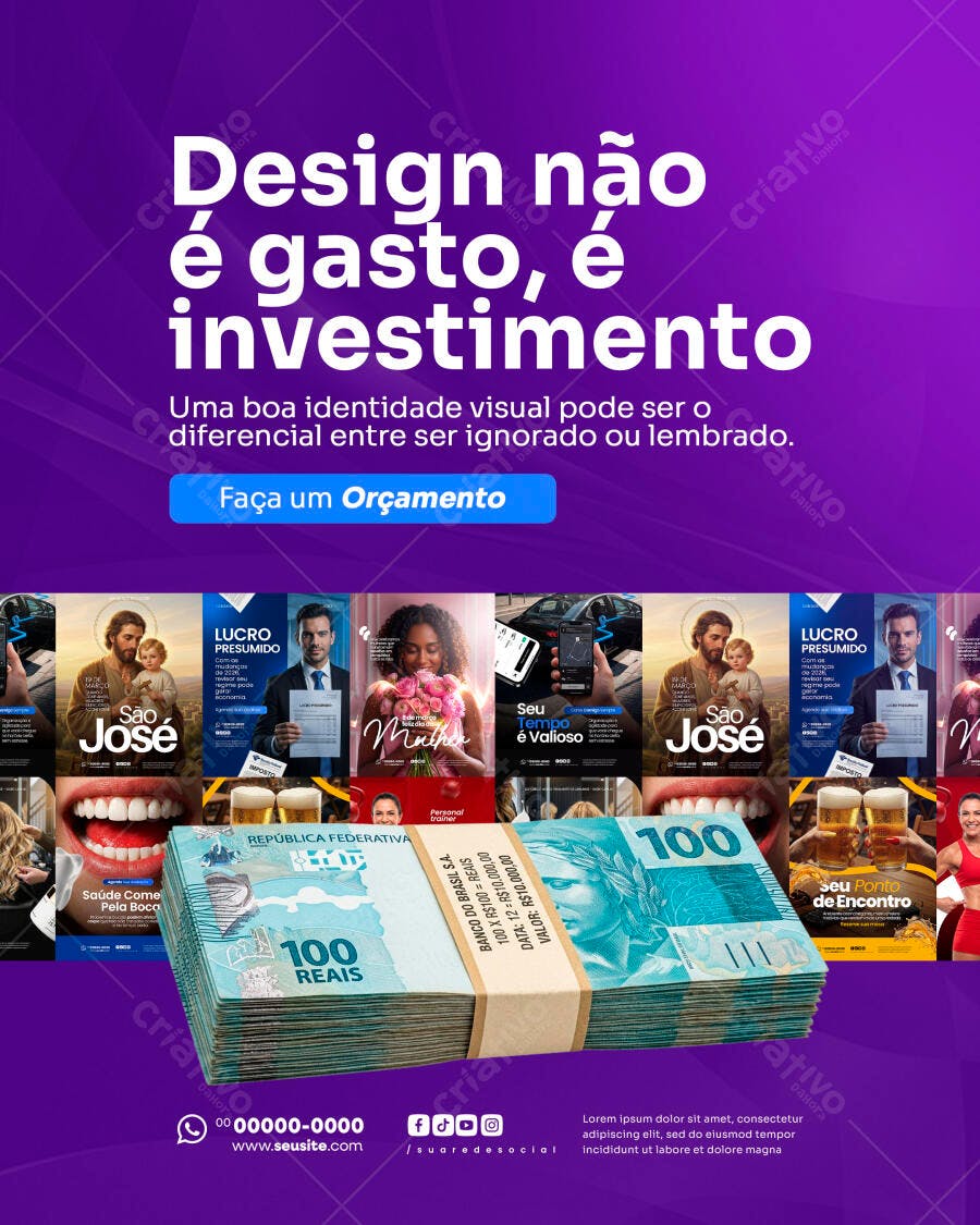 Banner Agência Marketing Digital Investimento PSD Editável
