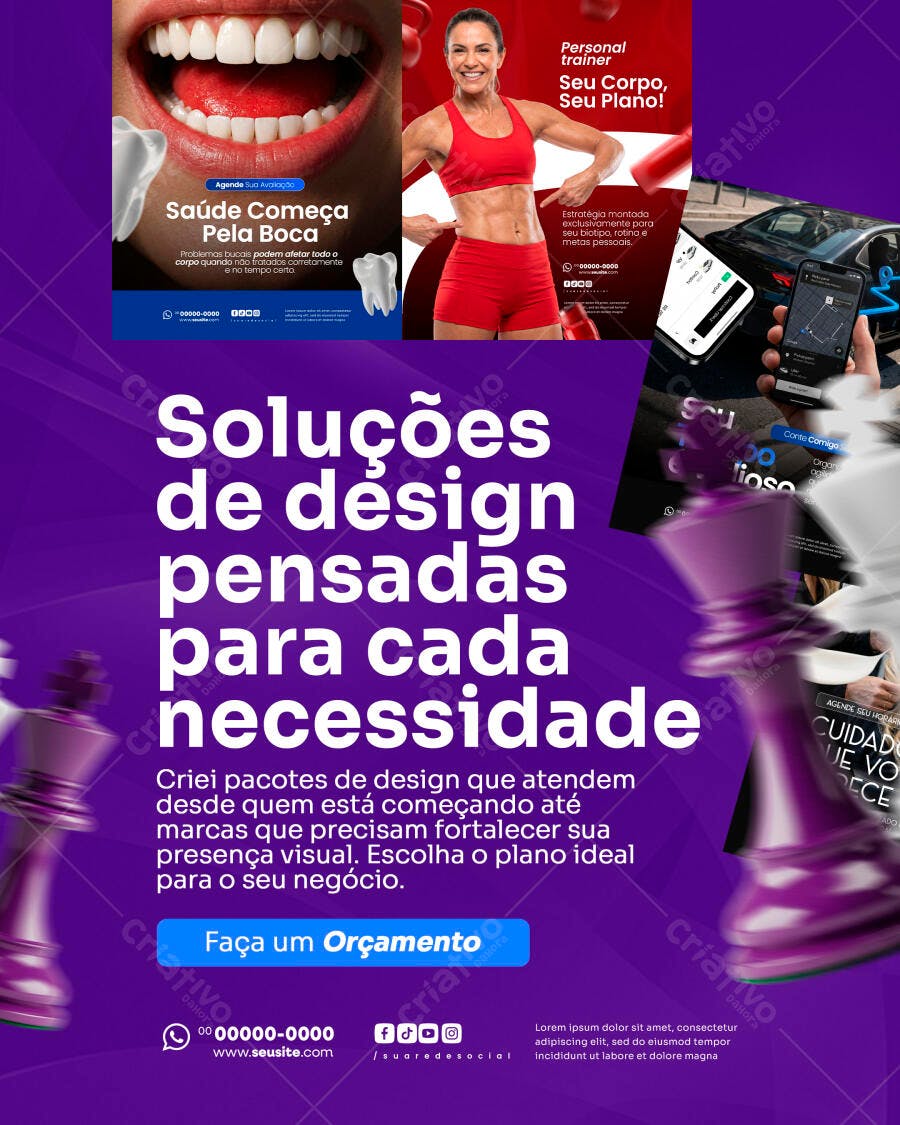 Banner Agência Marketing Digital Soluções Design PSD Editável