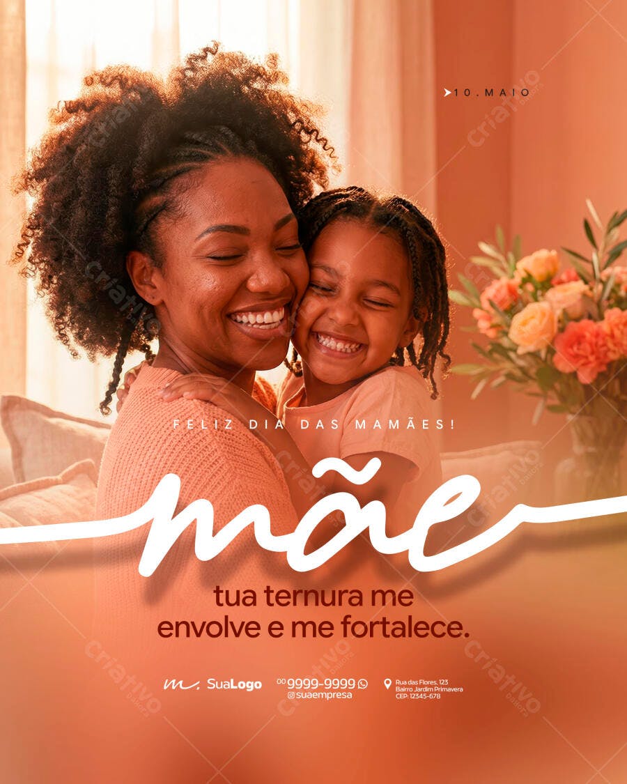 Post Dia das Mães Maio Família PSD Editável