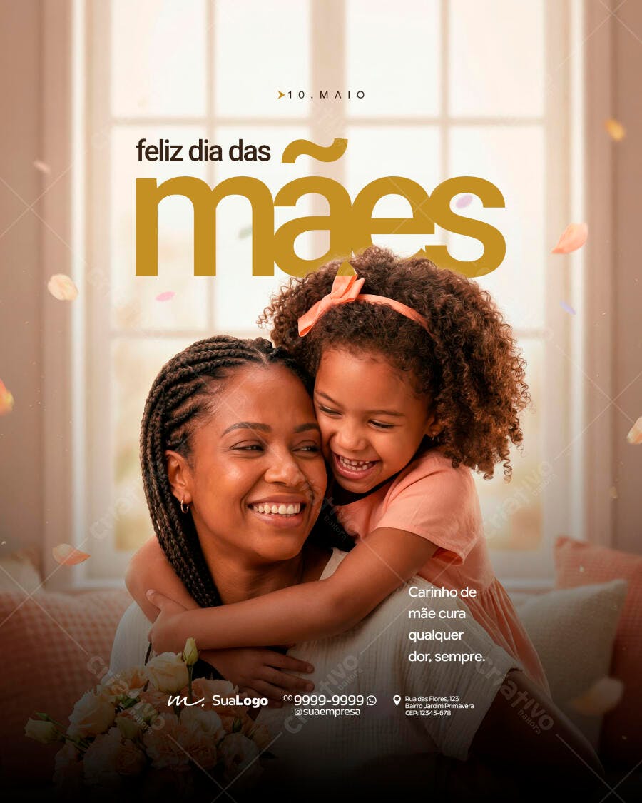 Post Instagram Dia das Mães Maio PSD Editável