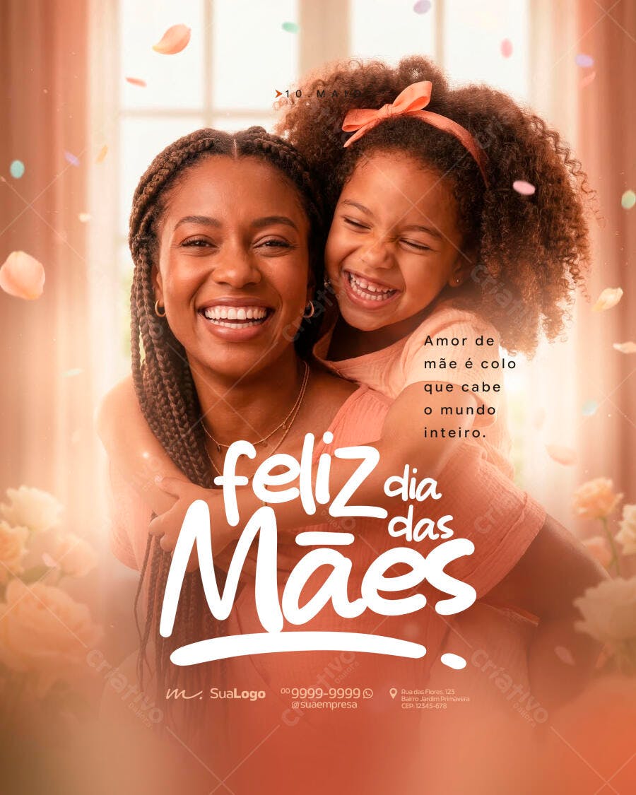 Post Instagram Dia das Mães Família PSD Editável