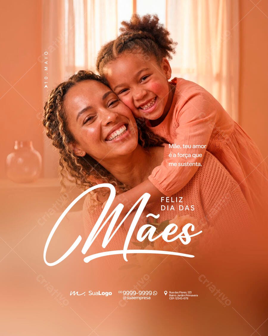 Post Instagram Dia das Mães Maio PSD Editável