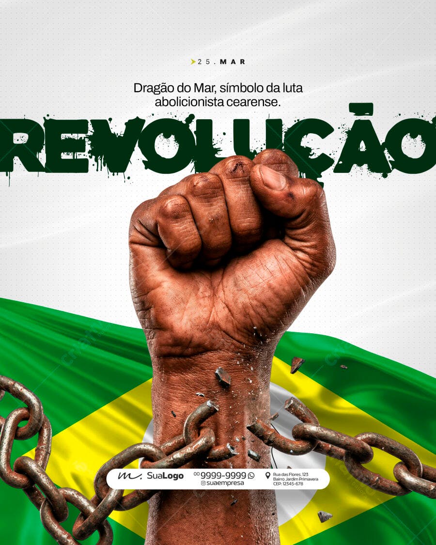 Post Instagram Revolução Abolicionista Dragão do Mar PSD Editável