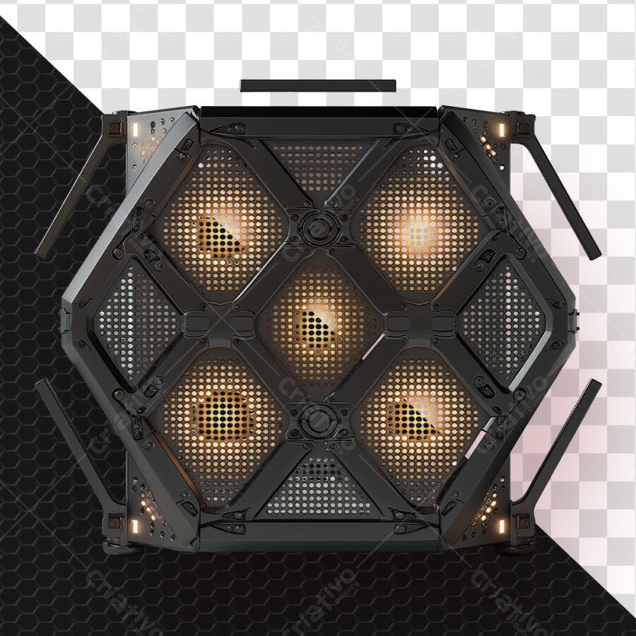 Elemento Hexagonal Futurista Tecnologia PSD Editável