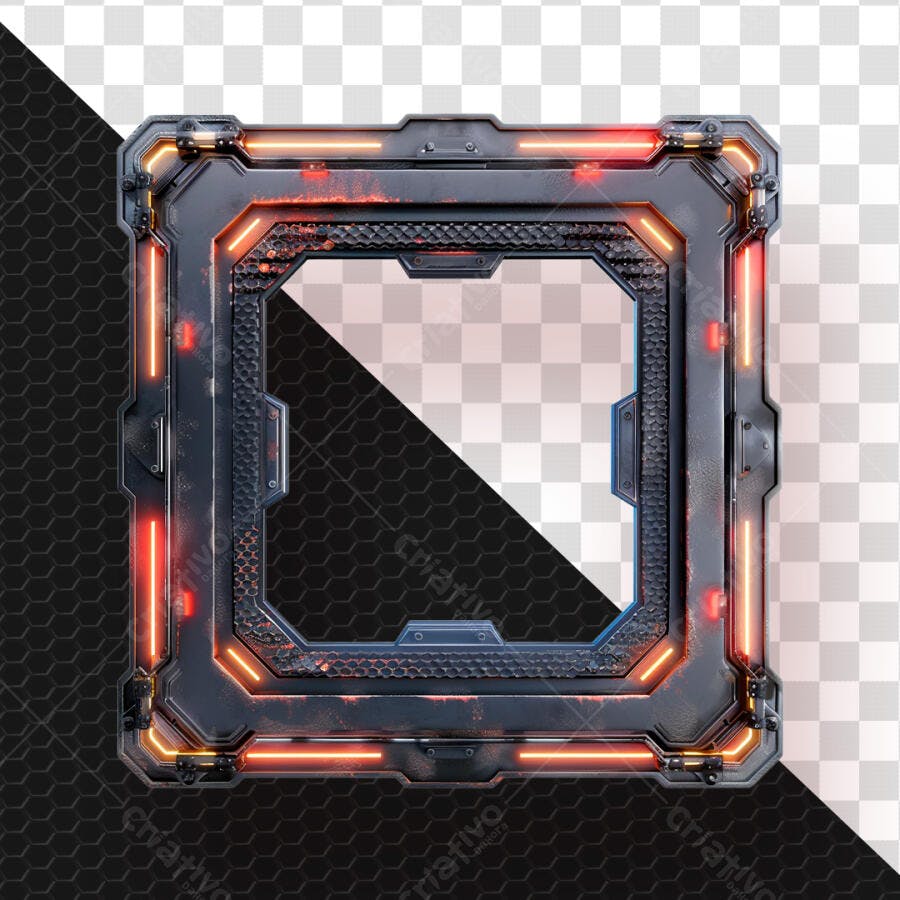 Moldura Gamer Futurista HUD PSD Editável