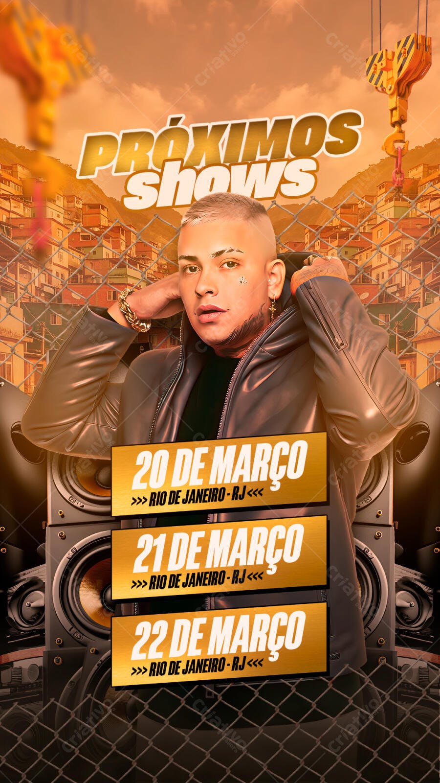 Flyer Próximos Shows Evento Musical PSD Editável