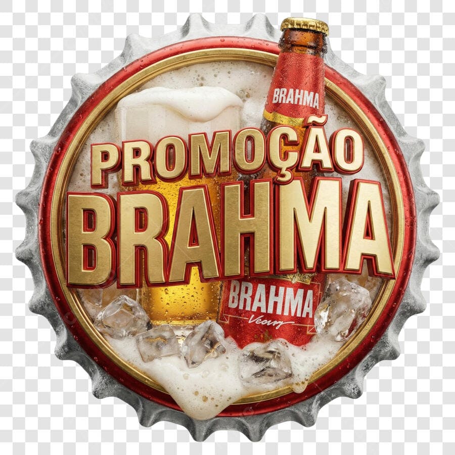Logo Marca Cerveja Brahma Promoção PNG Fundo Transparente