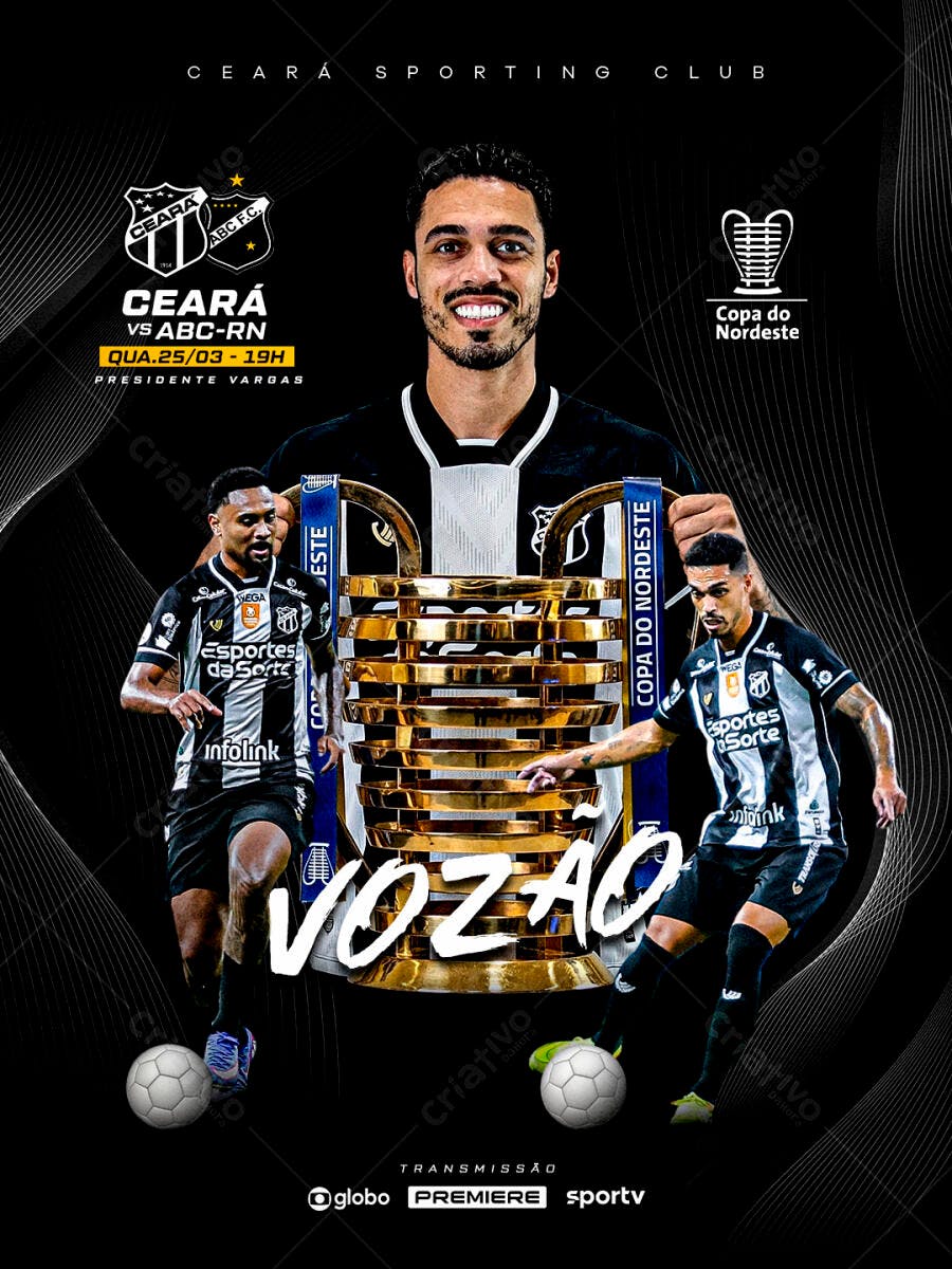 Post Instagram Ceará Sporting Clube Futebol PSD Editável