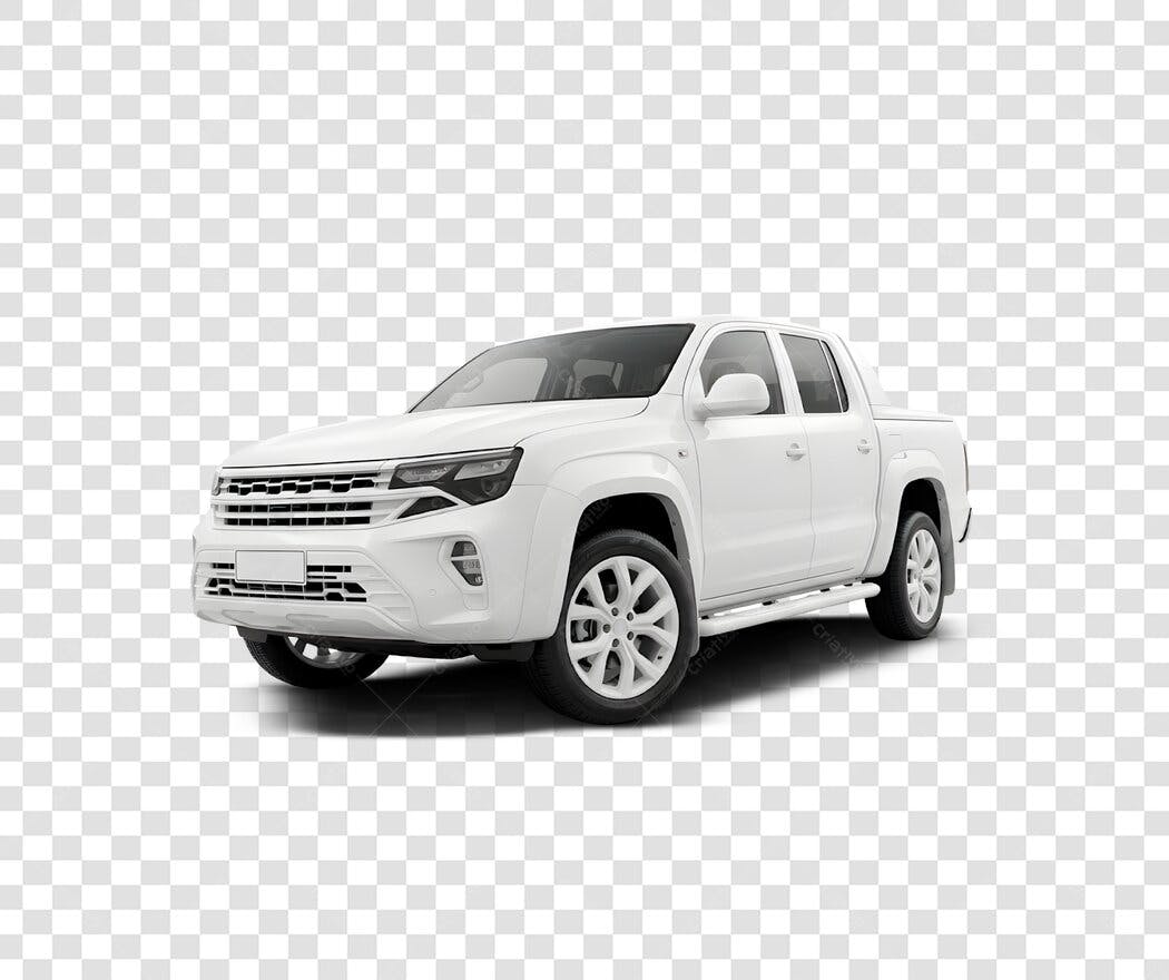 Foto Recortada Caminhonete Branca Amarok PNG Fundo Transparente
