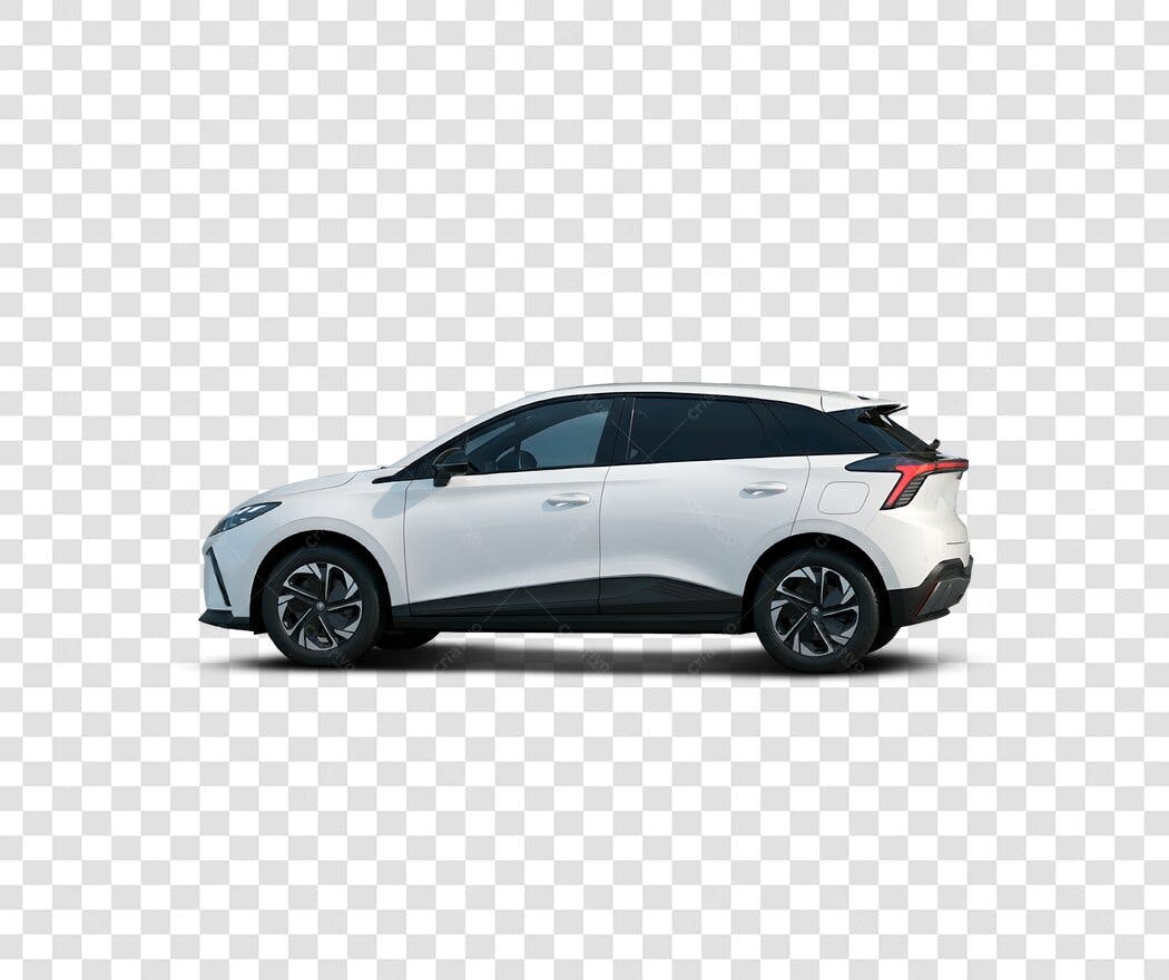 Foto Recortada Carro SUV Branco Lateral PNG Fundo Transparente