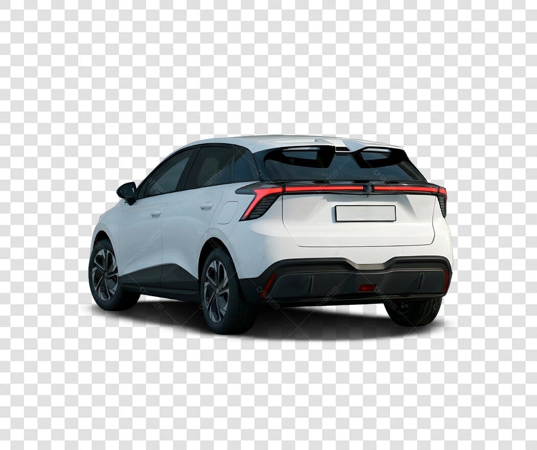 Foto Recortada Carro Branco SUV Moderno PNG Fundo Transparente