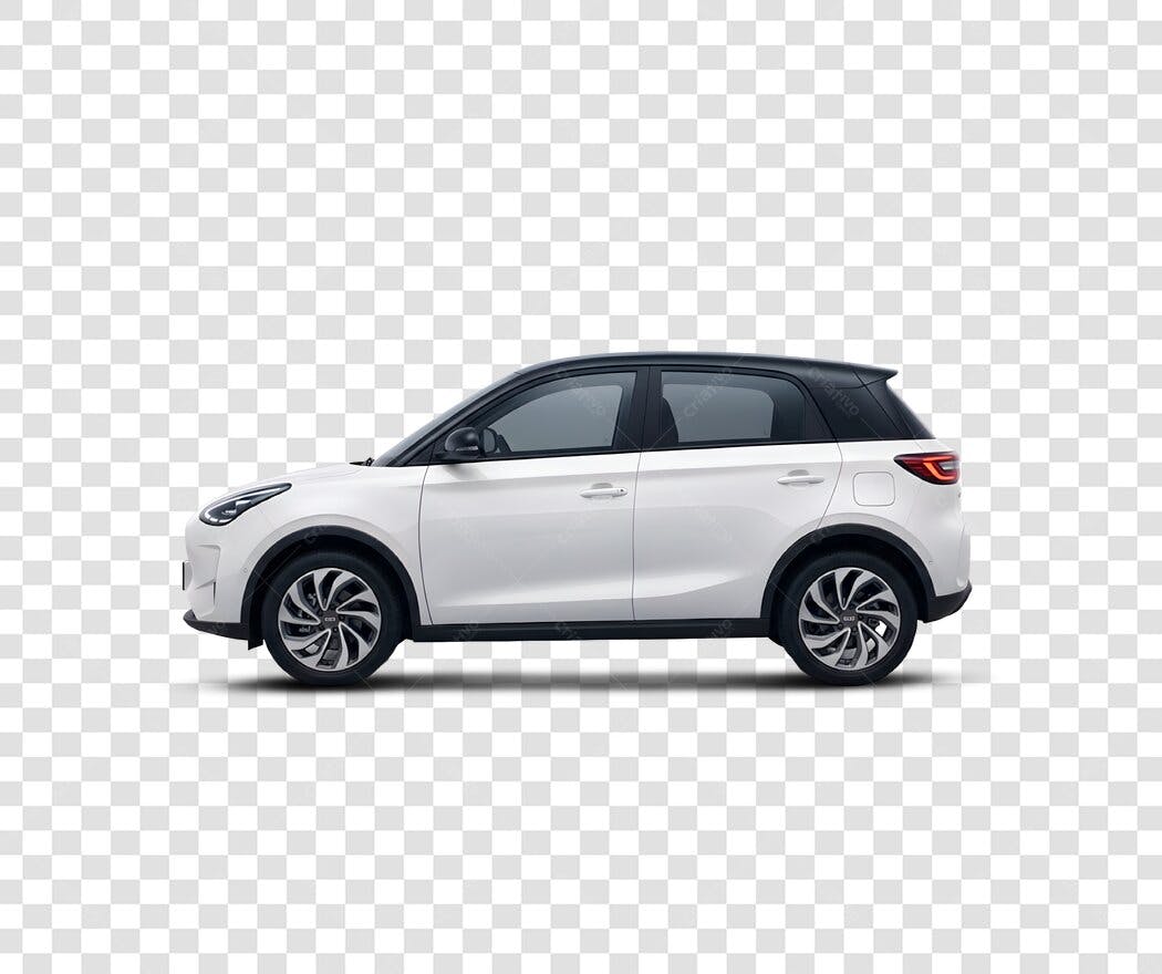 Foto Recortada Carro SUV Branco Lateral PNG Fundo Transparente