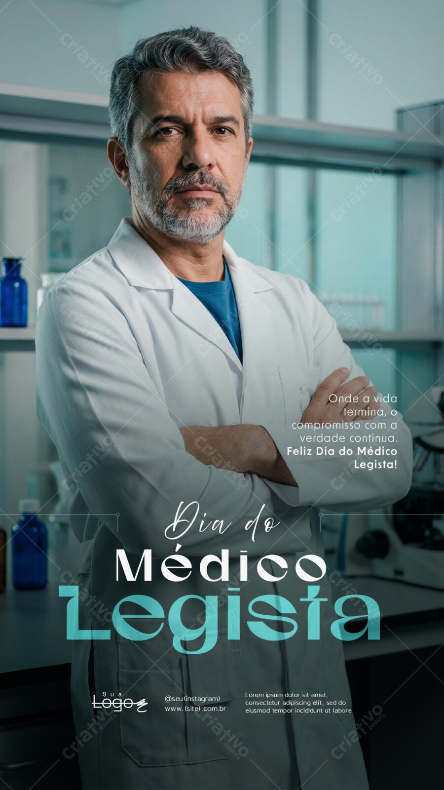Story Dia do Médico Legista Profissional Saúde PSD Editável