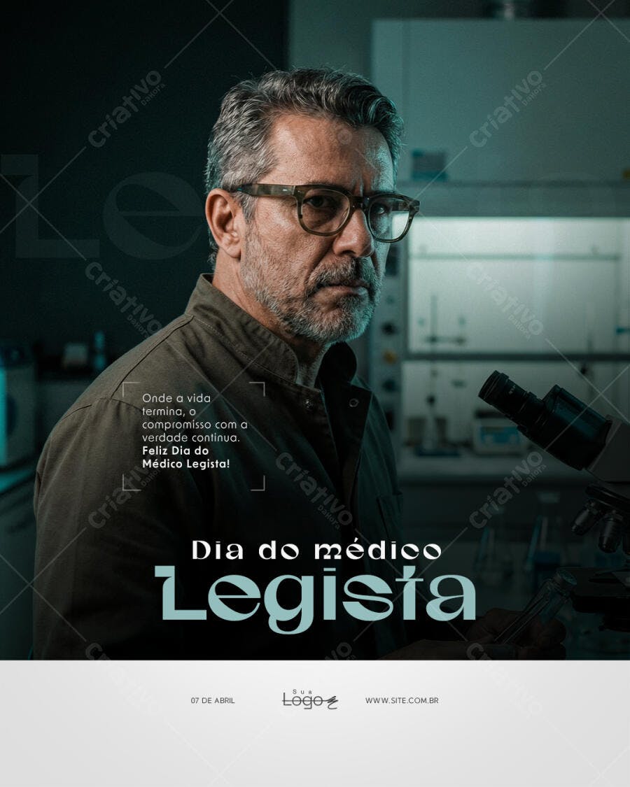 Post Instagram Dia do Médico Legista PSD Editável