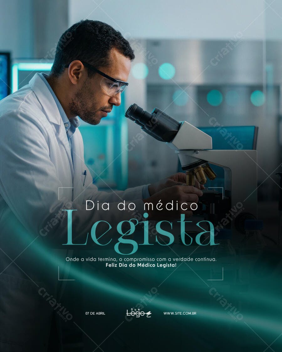 Post Instagram Dia do Médico Legista 7 de Abril PSD Editável