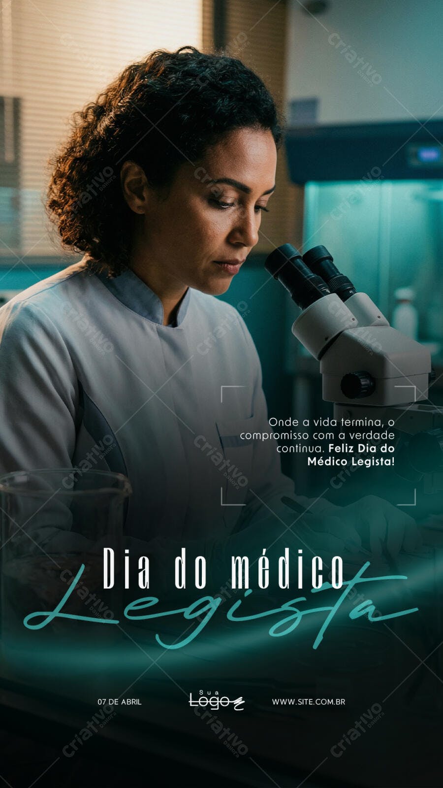 Story Instagram Dia do Médico Legista 7 de Abril PSD Editável