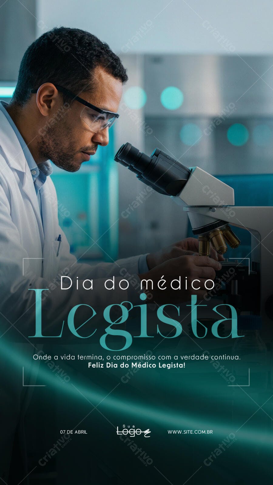 Story Instagram Dia do Médico Legista PSD Editável