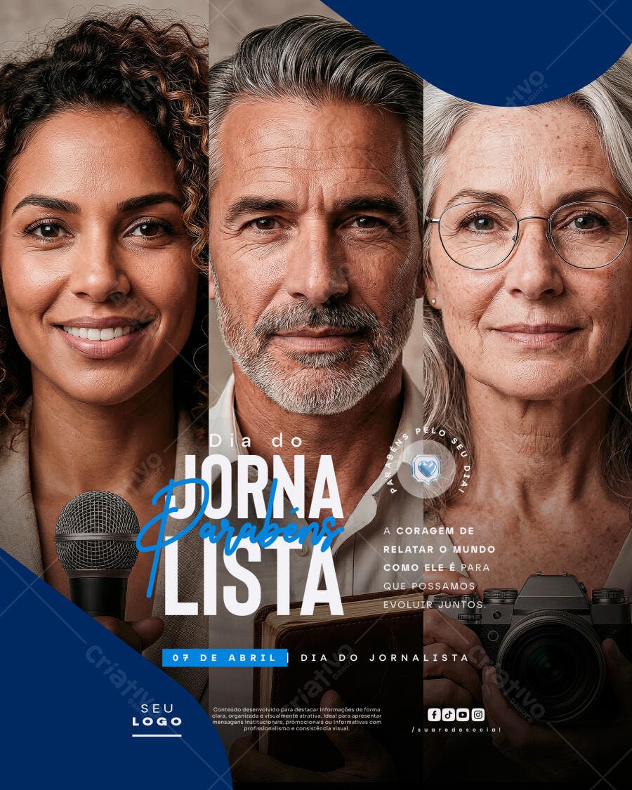 Post Dia do Jornalista 7 de Abril PSD Editável
