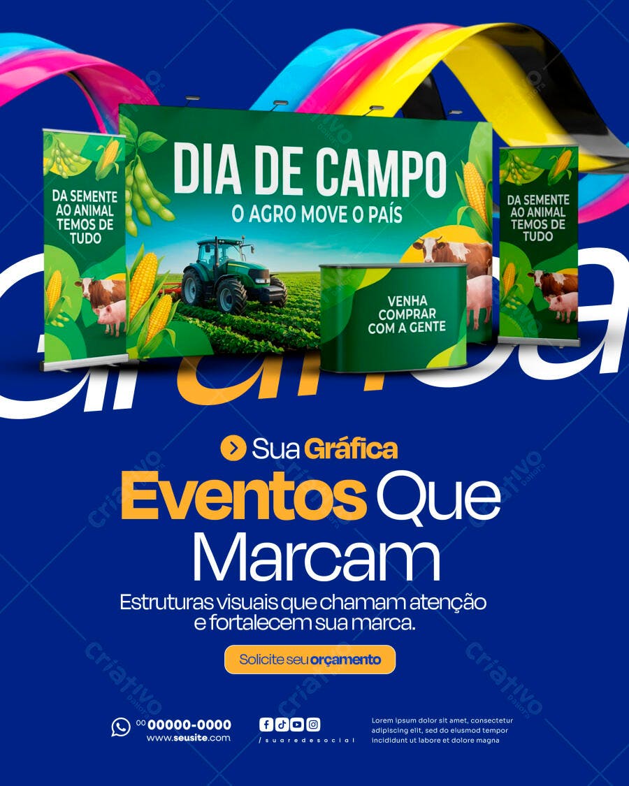 Banner Dia de Campo Agronegócio PSD Editável