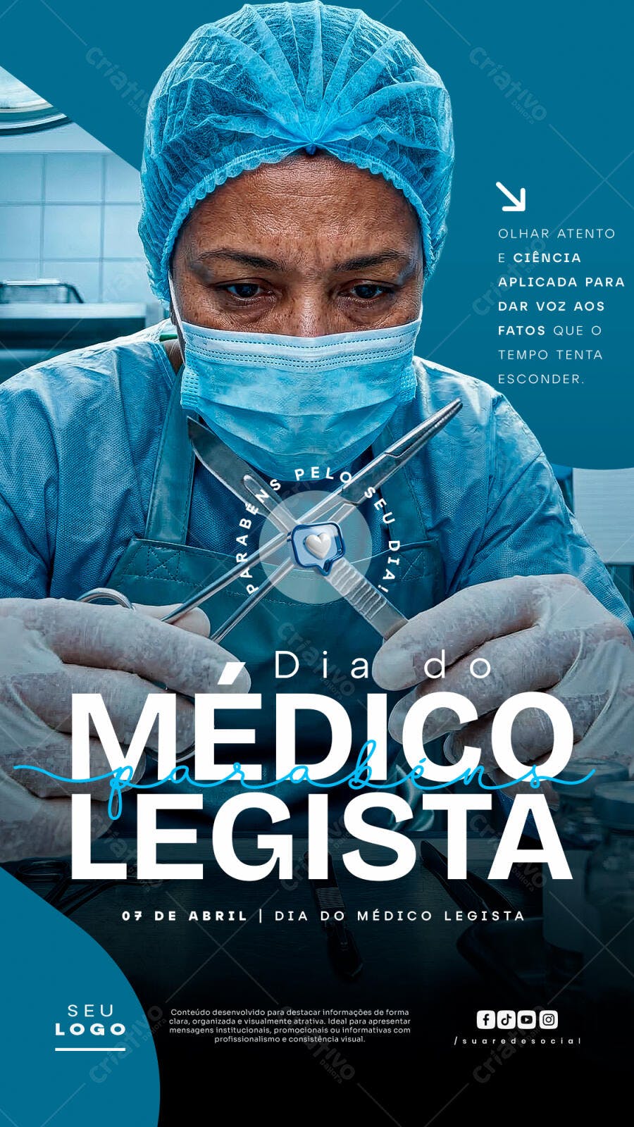 Story Dia do Médico Legista 7 de Abril PSD Editável