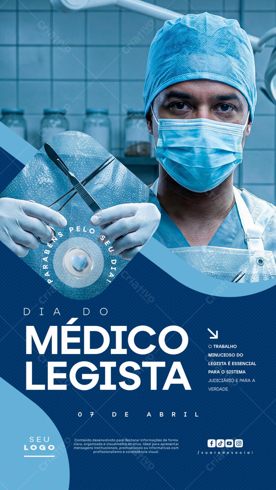 Story Dia do Médico Legista 7 de Abril PSD Editável