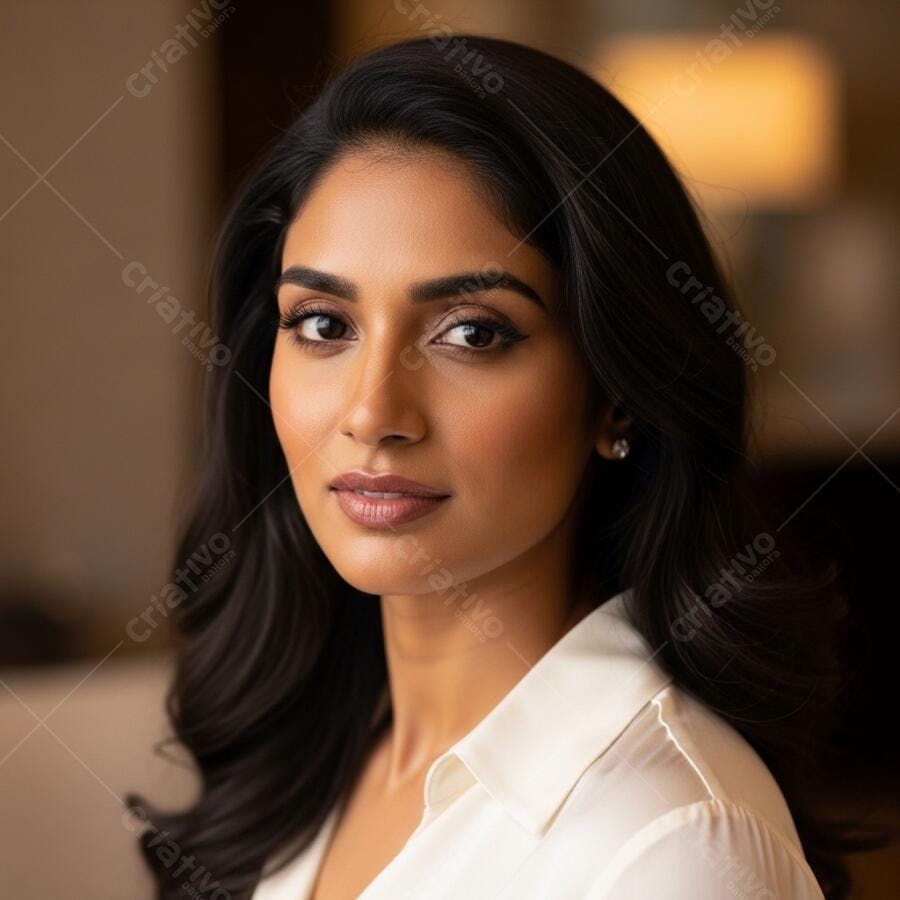 Foto Mulher Indiana Jovem Profissional Retrato Corporativo