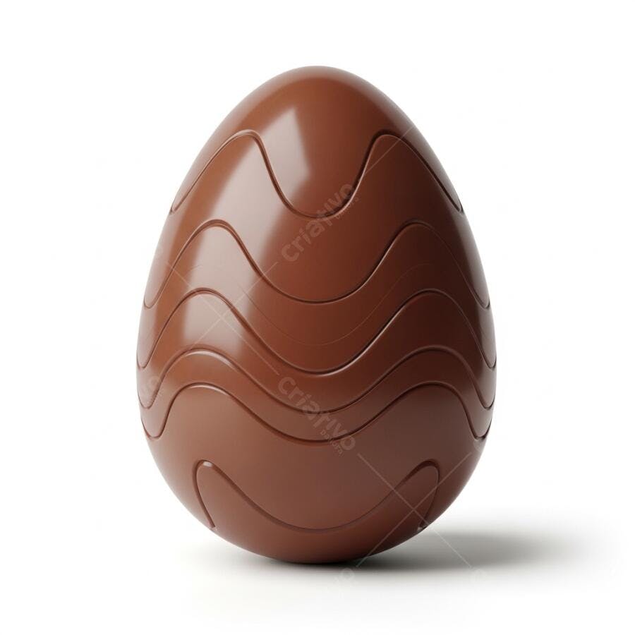 Foto Ovo de Páscoa Chocolate Escuro Textura Ondulada