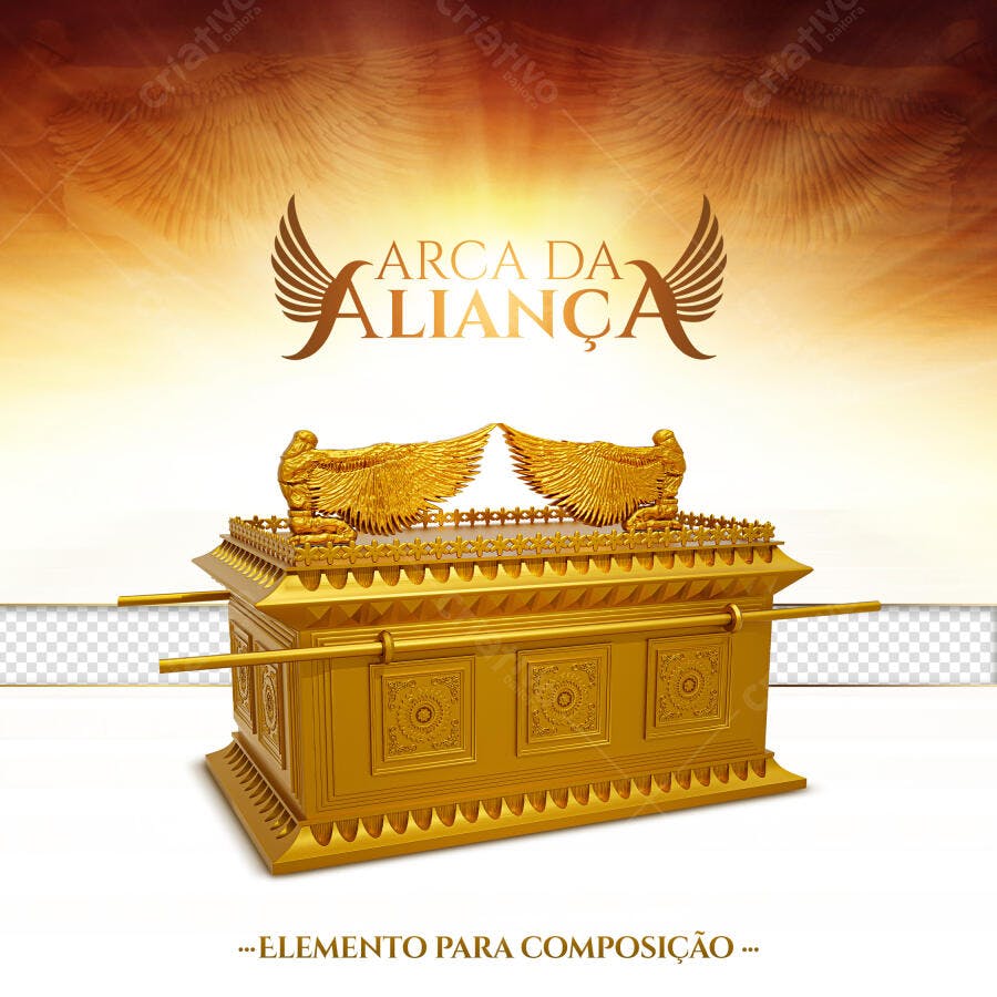 Arte Arca da Aliança Bíblica Religiosa PSD Editável