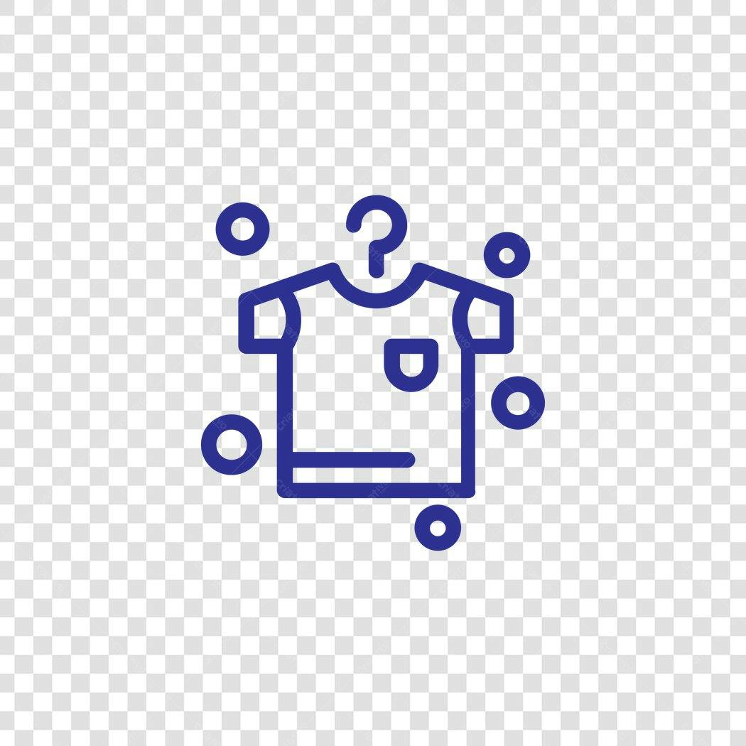 Ícone Camiseta Ponto Interrogação Flat Design PNG Fundo Transparente