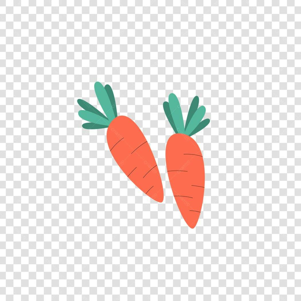Ilustração Cenoura Páscoa Abril PNG Fundo Transparente