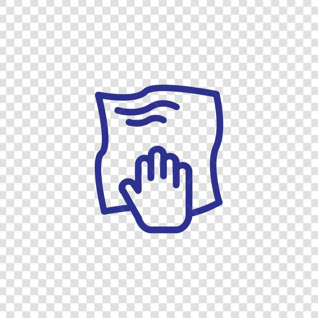 Ícone Mão Limpando Superfície Flat Design PNG Fundo Transparente