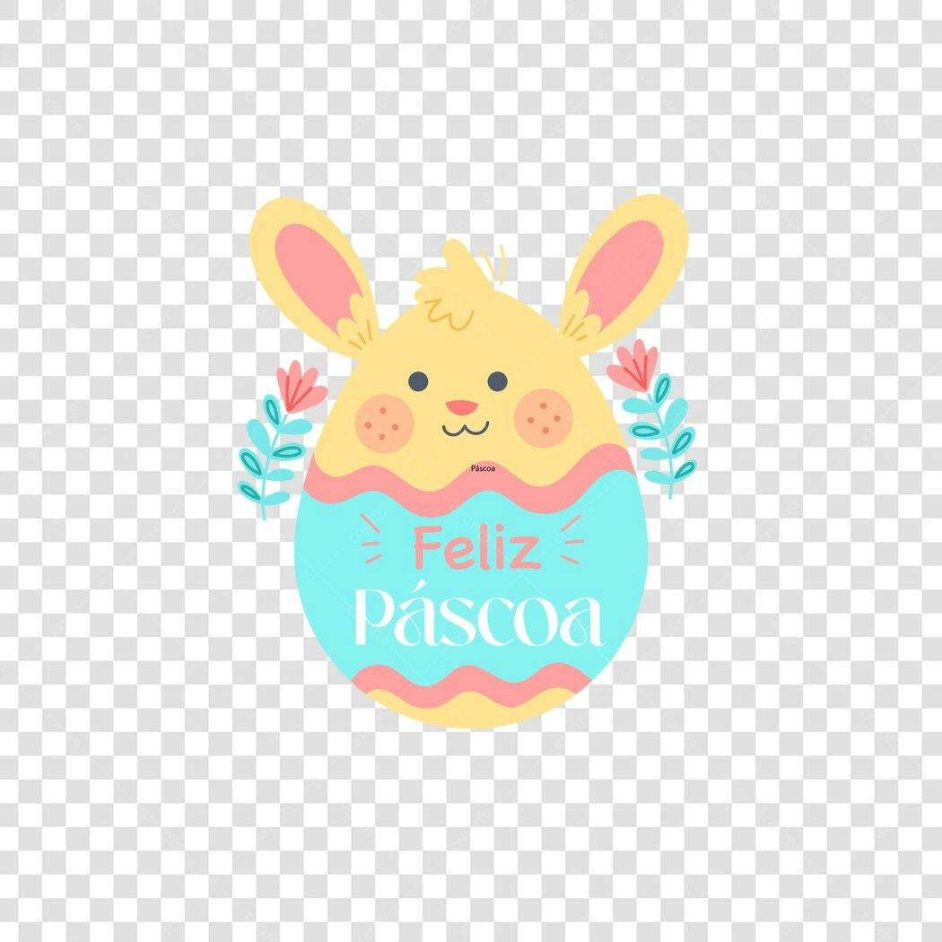 Ilustração Coelhinho Páscoa Abril Feliz Páscoa PNG Fundo Transparente