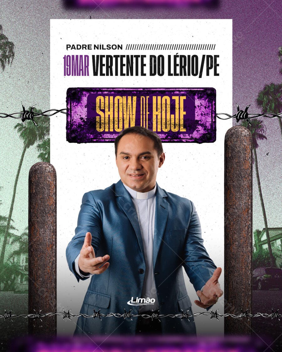 Flyer Show Musical Evento Religioso PSD Editável
