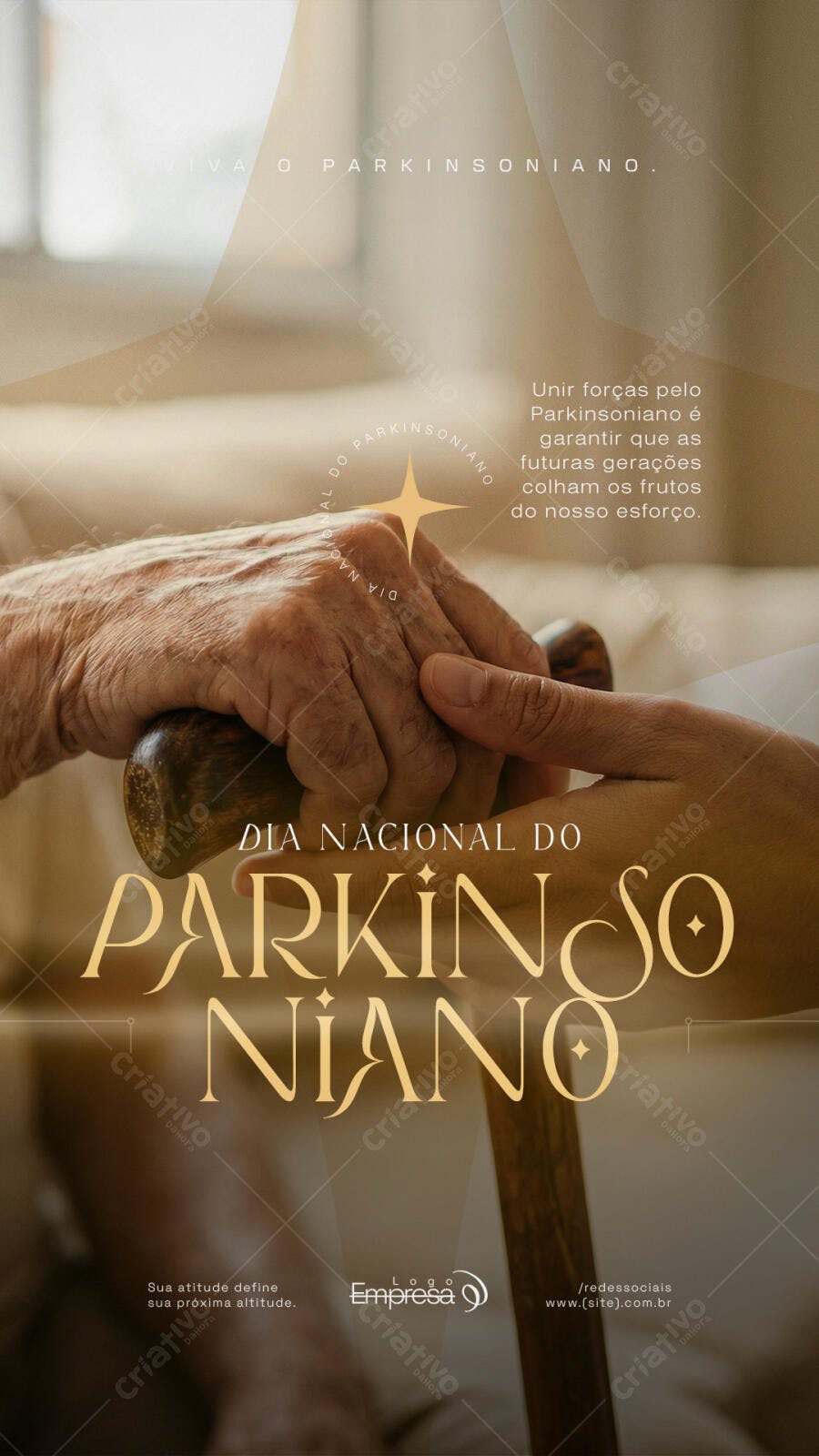 Story Dia Nacional do Parkinsoniano Conscientização PSD Editável