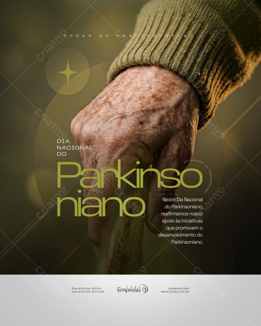 Post Dia Nacional do Parkinsoniano Conscientização PSD Editável