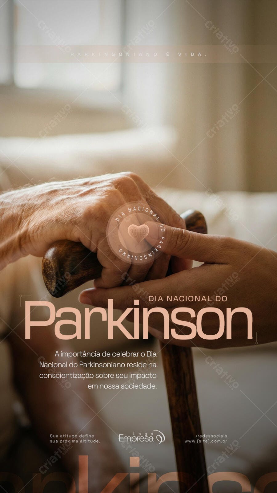 Story Dia Nacional do Parkinson Conscientização PSD Editável