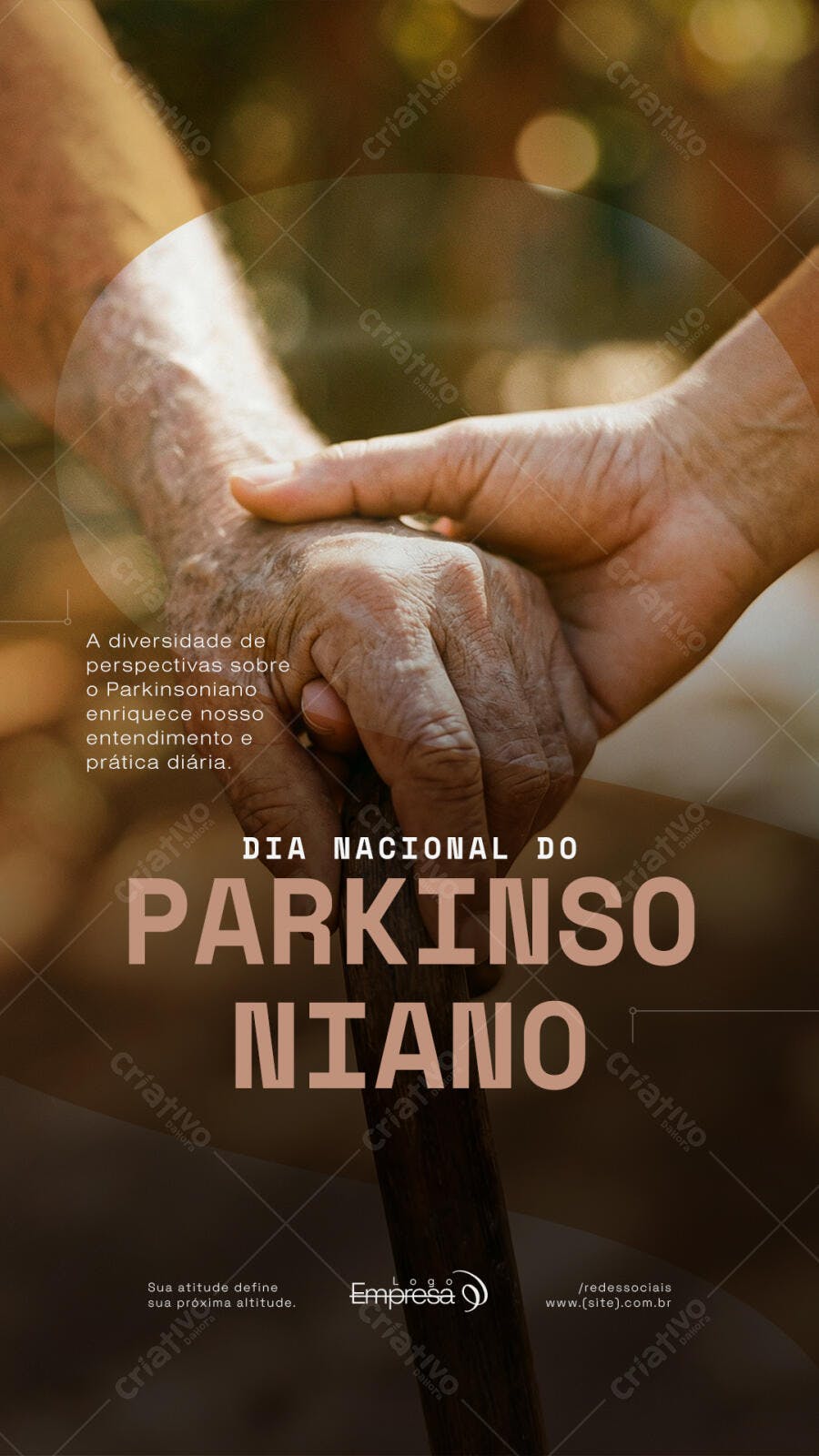 Story Dia Nacional do Parkinsoniano Conscientização PSD Editável