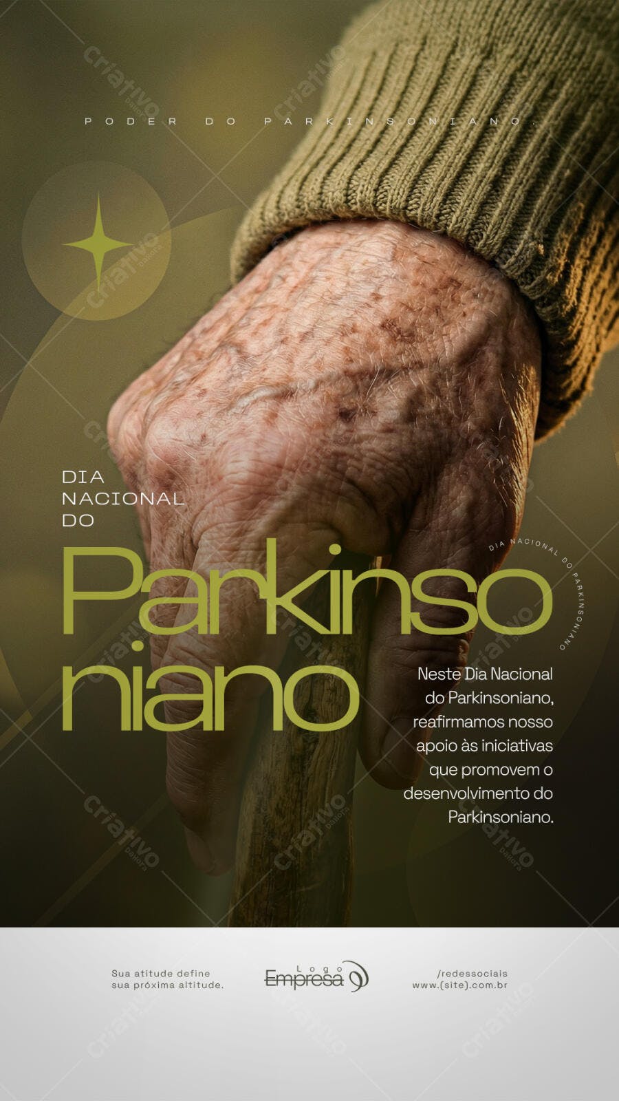 Post Instagram Dia Nacional do Parkinsoniano PSD Editável