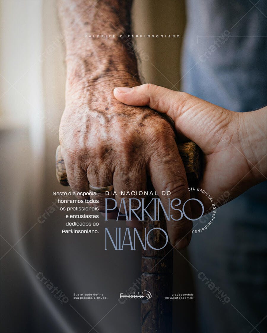 Post Dia Nacional do Parkinsoniano Conscientização PSD Editável