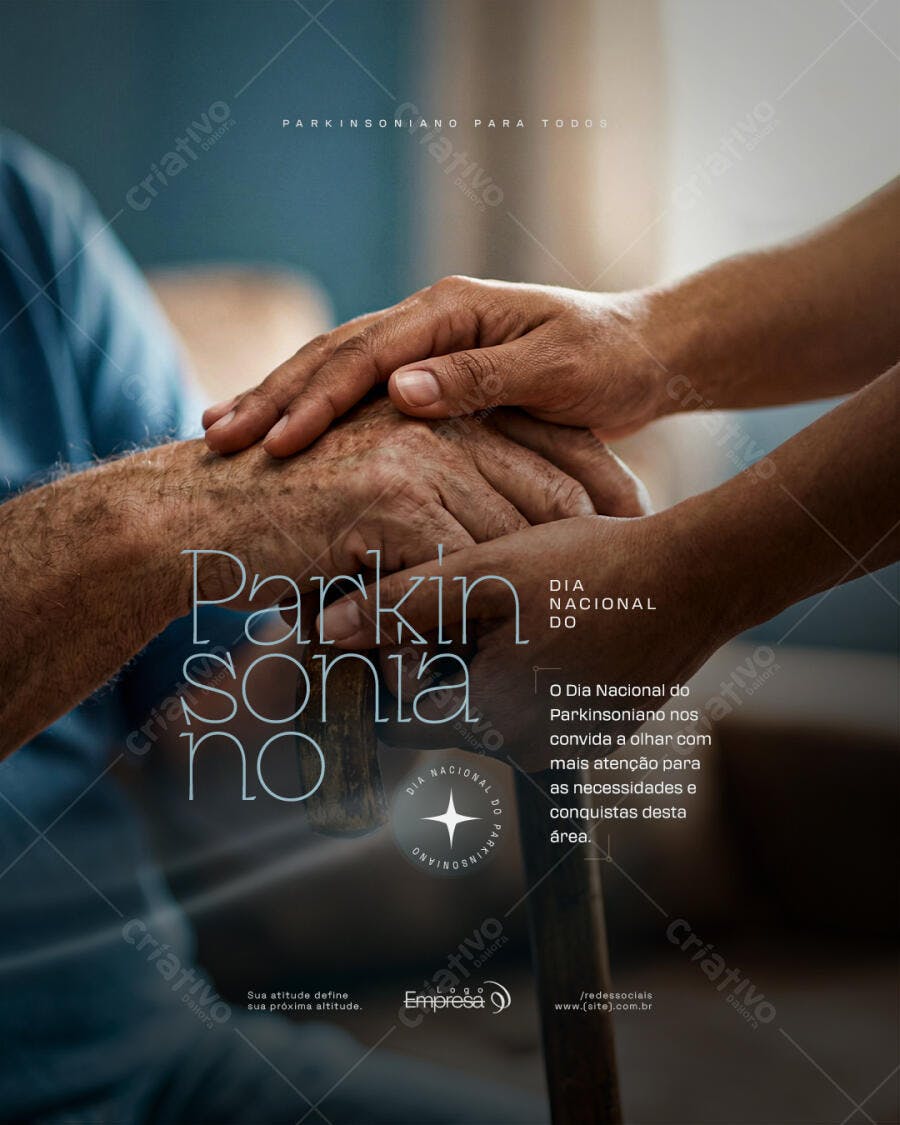Post Dia Nacional do Parkinsoniano Saúde PSD Editável