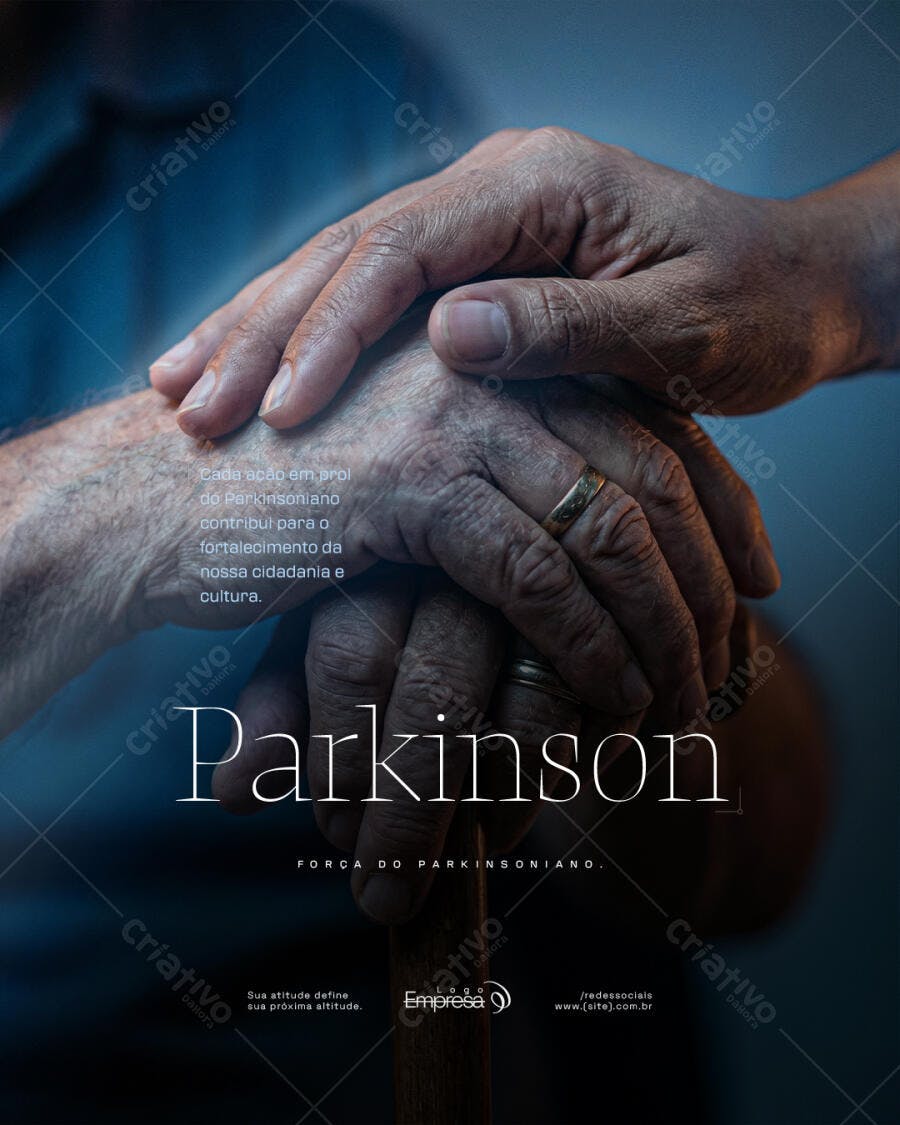 Post Instagram Parkinson Conscientização PSD Editável