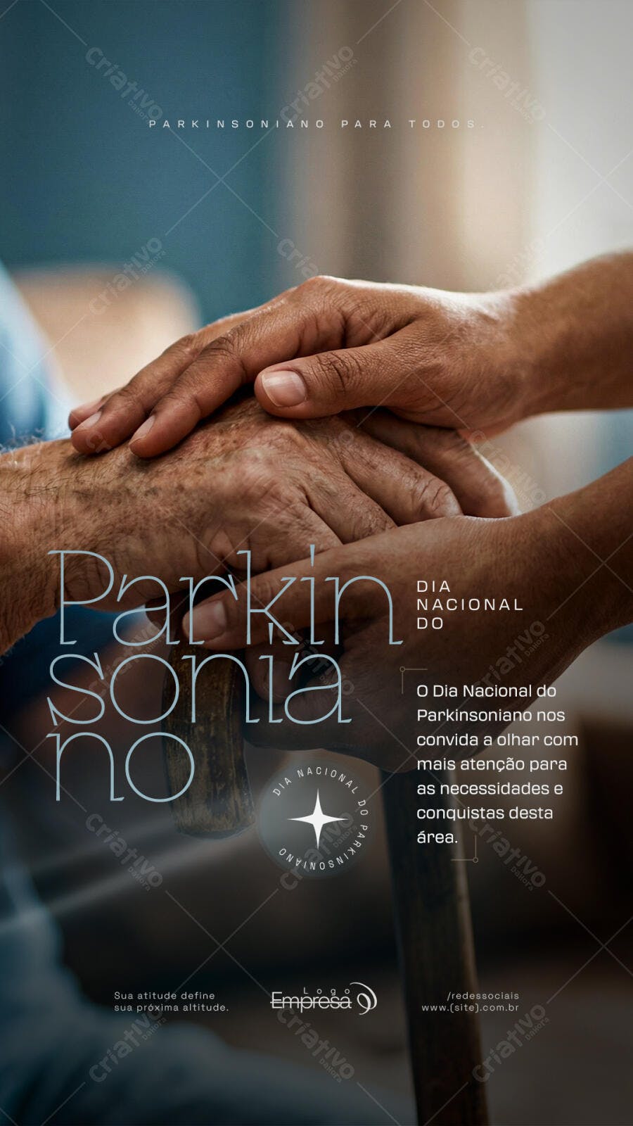 Story Dia Nacional Parkinsoniano Conscientização PSD Editável