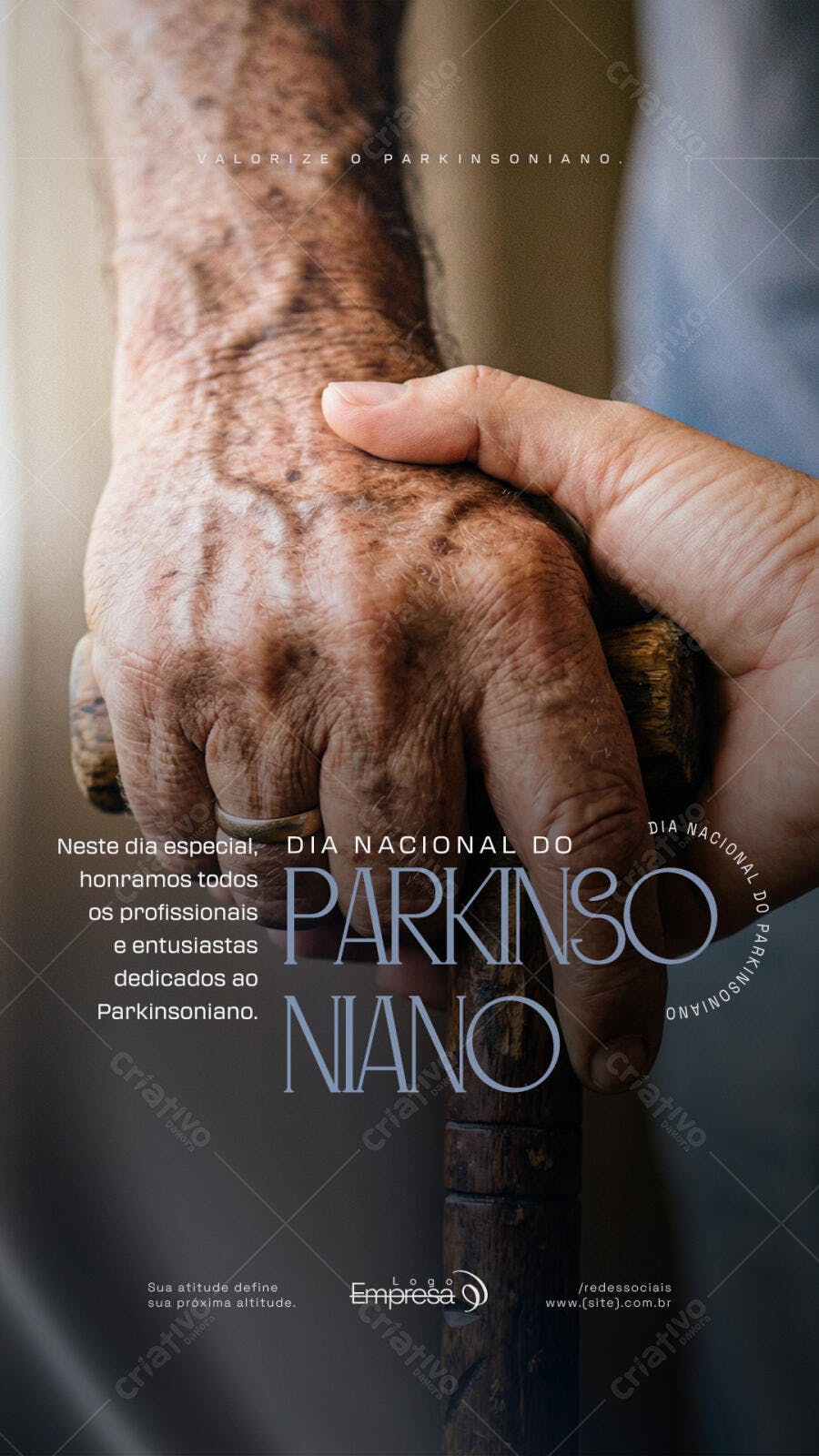 Story Dia Nacional do Parkinsoniano Saúde PSD Editável