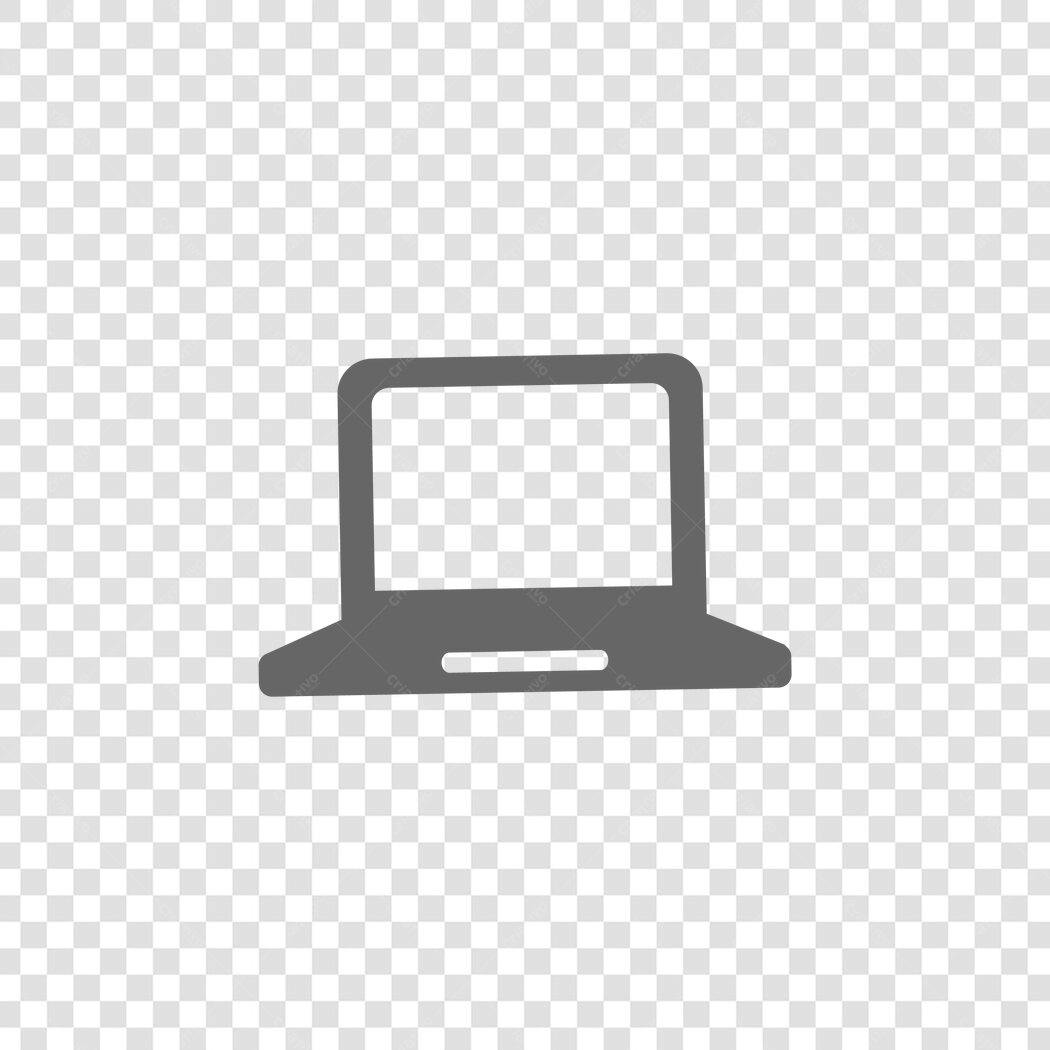 Ícone Notebook Computador Flat Design PNG Fundo Transparente