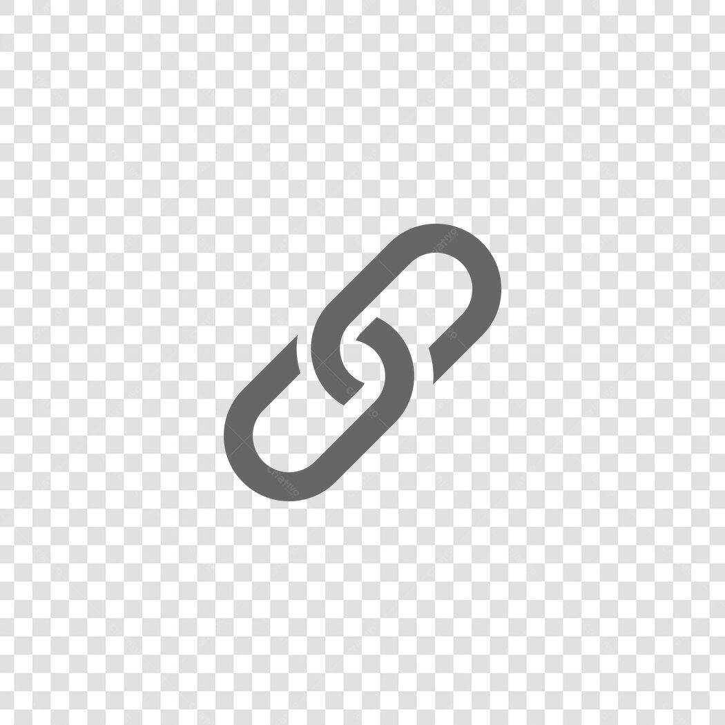 Ícone Corrente Link Flat Design PNG Fundo Transparente