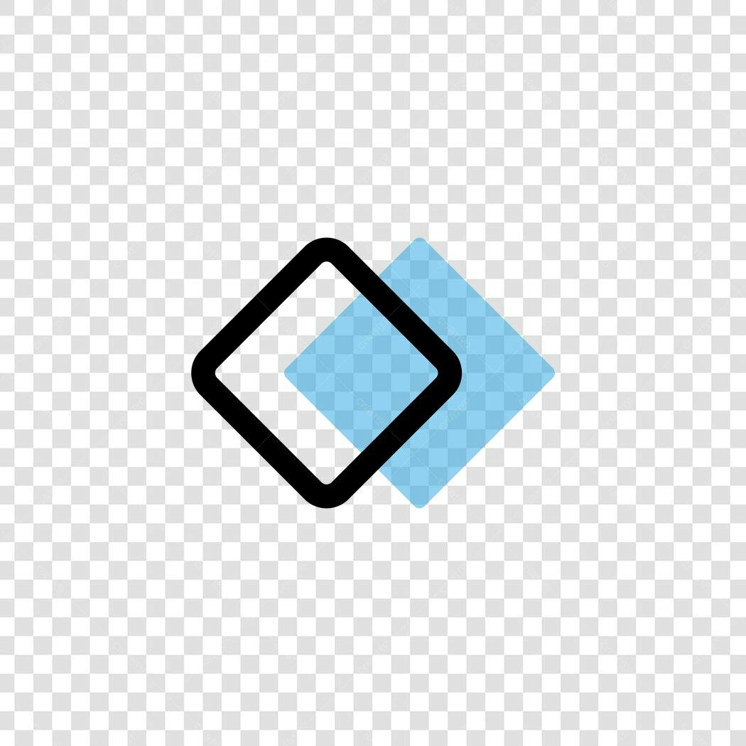 Ícone Camadas Design Gráfico Azul Preto PNG Fundo Transparente