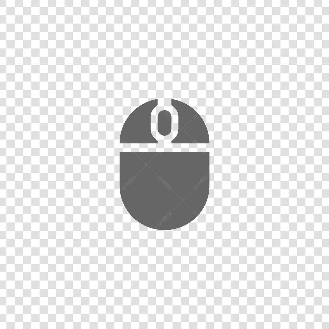 Ícone Mouse Computador Flat Design PNG Fundo Transparente