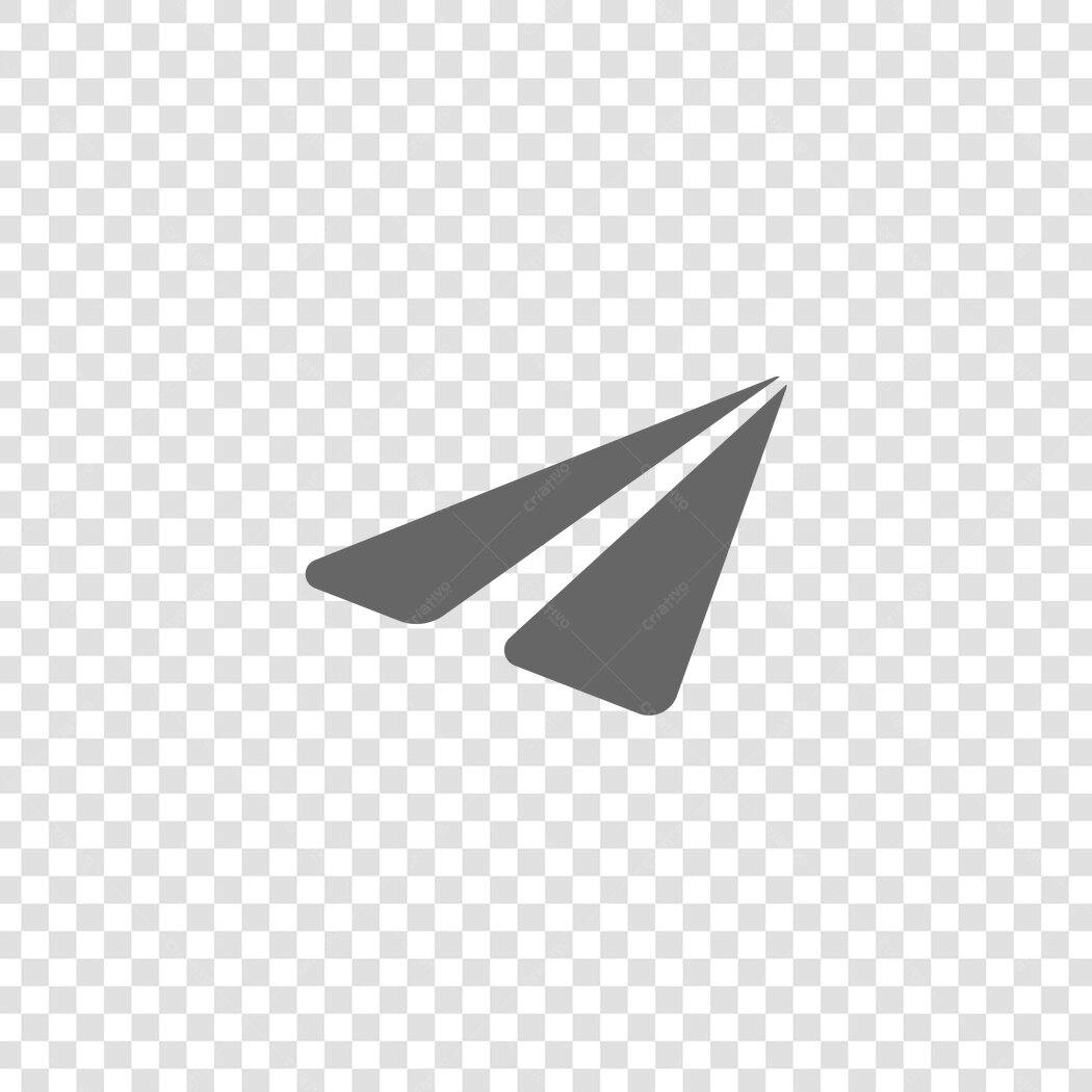 Ícone Avião de Papel Mensagem Flat Design PNG Fundo Transparente